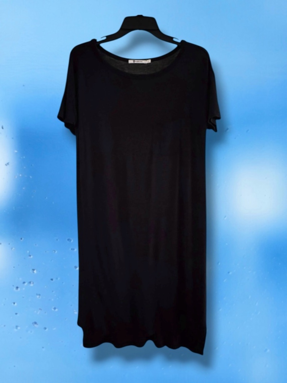 💕T by Alexander Wang Oversized/Relaxed Short Sleeve T-Shirt Dress  • BLACK • XS